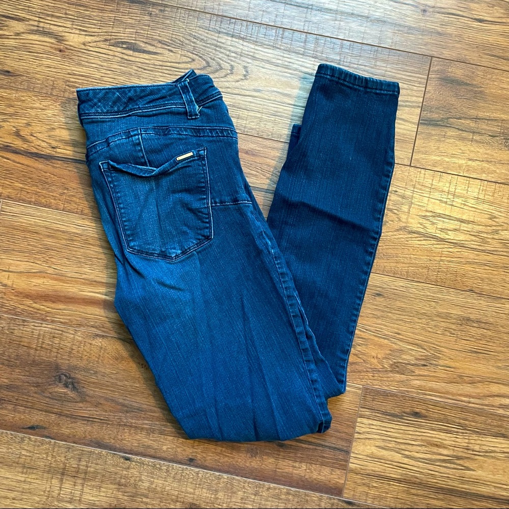 Caché Dark Wash Skinny Jeans